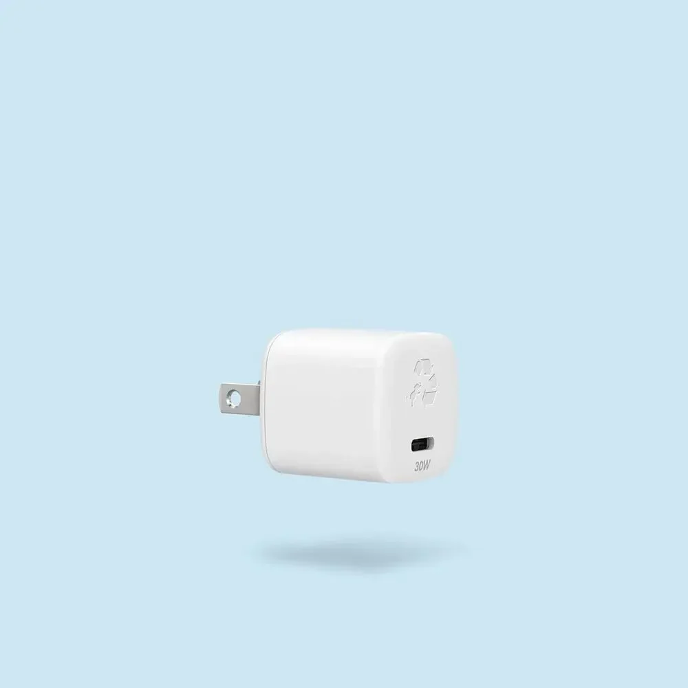 Nimble Wally SubNano 30W USB-C Wall Charger, PPS, Fast Charging Adapter, White